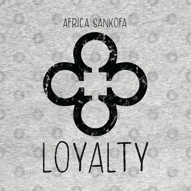 Africa Sankofa Adinkra Symbol "Loyalty" Black Colour. by Vanglorious Joy